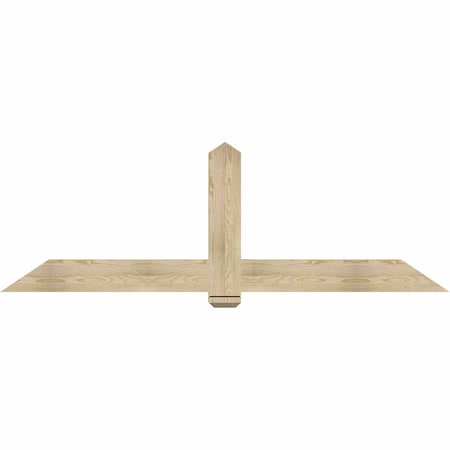 Ekena Millwork Eugene Rough Sawn Timber Gable Bracket, Douglas Fir, 84"W x 28"H x 4"D x 6"F, 8/12 Pitch GBW084X28X0406EUG00RDF